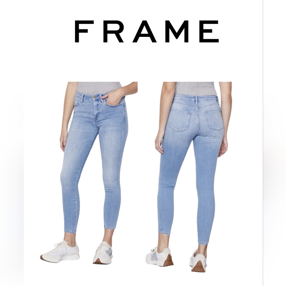 NWT FRAME women’s Le One Skinny Mid-arise Skinny Fit in Caspio Wash Size 2